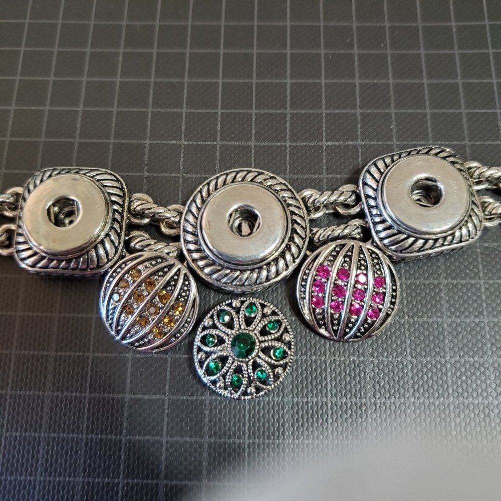 Ginger Snap/Interchangeable Button Snap Bracelet … - image 2